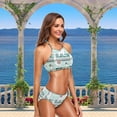 thumbnail image 2 of Dreamtimes Beautiful Lifelike Mermaid Tail Scale Cute Swimsuit Swimwear for Woman Girls 2 Pcs High Waisted Sexy Bikini Set, Large, 2 of 6
