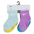 thumbnail image 3 of Baby & Toddler Nike Swoosh 6-Pack Ankle Socks Color: Pastel Size: 2T-4T, 3 of 4