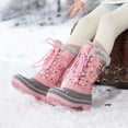 thumbnail image 2 of Dream Pairs Kids Boys & Girls Snow Boots Insulated Waterproof Winter Snow Boots KRIVER-1 PINK Size 1, 2 of 6