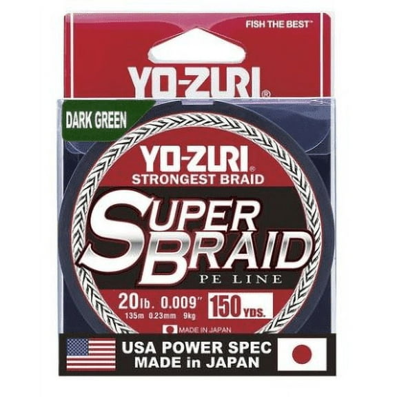 Yo-Zuri Super Braid Line 150yd Dark Green 20lb