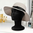 thumbnail image 5 of 2DXuixsh Wig Head Tall Female Foam Mannequin Wig Stand and Holder for Style Model and Display Hair Hats and Hairpieces Black, 5 of 8