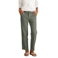 thumbnail image 3 of Women's Daily Elastic Waist Straight Leg Pants with Pockets Solid Color Loose Trousers, 3 of 7