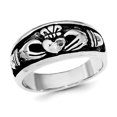 thumbnail image 1 of Ladies Antiqued Claddagh Ring in Sterling Silver, 1 of 4