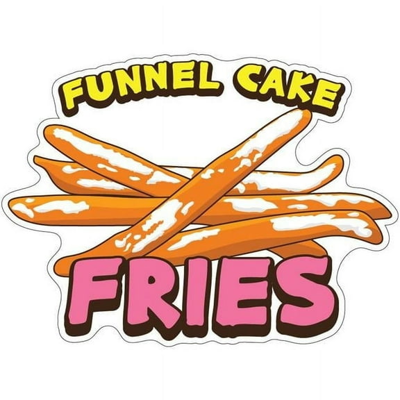 72 in. Funnel Cake Fries Banner with Concession Stand Food Truck Single Sided