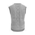 thumbnail image 6 of UJNDER V Neck Sweater Vest for Women Oversized Sleeveless Loose Knit Tops Cable Knit Style Grey One Size, 6 of 6
