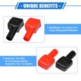 thumbnail image 3 of Unique Bargains Pair Battery Terminal Insulation Covers 20mm 0.79' Car Battery Post Cap for Car PVC Red Black, 3 of 7