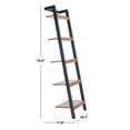thumbnail image 5 of SAFAVIEH Yassi 5 Tier Leaning Etagere, Natural/Charcoal (18.1 in. W x 11 in. D x 72.4 in. H), 5 of 11