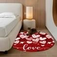 thumbnail image 3 of Red Love Valentines Large Area Rugs for Bedroom Living Room, Soft Non Slip Carpet Bedside Rug, Black White Love Heart Round Floor Cover Kitchen Accent Rug 3' for Dining Room/Office, 3 of 9
