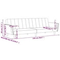 thumbnail image 2 of vidaXL 2-Seater Sofa Bed Dark Green Velvet, 2 of 9