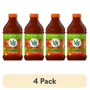 (4 pack) V8 Low Sodium Spicy Hot 100% Vegetable Juice, 46 fl oz Bottle
