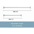 thumbnail image 2 of NestE - 4 Pack Screwed Sash Curtain Rod Adjustable 12-18 Inch, 3/8 In. Diameter, Small Front Door Curtain Rod (Nickel), 2 of 12
