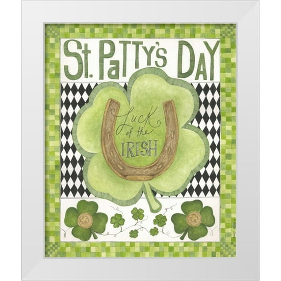 Shamp, Cindy 26x31 White Modern Wood Framed Museum Art Print Titled - Luck of the Irish