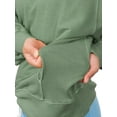 thumbnail image 5 of MixMatchy Women's Solid Pigment Dyed French Terry Side Pockets Pullover Sweatshirt Top, 5 of 5
