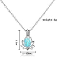 thumbnail image 2 of Collar con colgante de loto luminoso Collar con colgante hueco $ Collar con colgante luminoso de loto $ Collar de loto luminoso hueco, 2 of 5