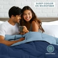 thumbnail image 6 of Bare Home 1800 Collection Reversible Down Alternative Comforter, All-Season, Queen, Dark Blue/Light Blue, 6 of 10