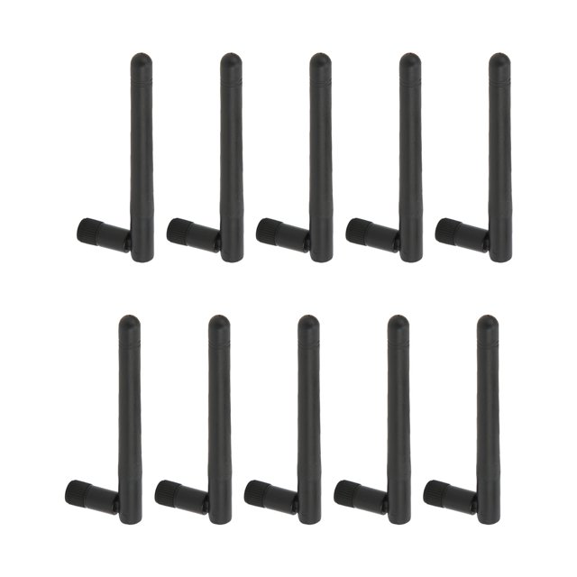 Eujgoov 10Pcs External Antenna, 3dbi SMA Male Inner Pin Vertical Polarization Omnidirectional High Gain Rotatable Antenna Replacement