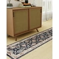 thumbnail image 5 of Rugs.com Eco Traditional Collection Rug – 8 Ft Runner Charcoal Gray Medium Rug Perfect For Hallways, Entryways, 5 of 9
