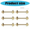 thumbnail image 3 of 6Pcs M8x100mm Drawbolt Flipped Connectors Sturdy Brass for Butcher Block Countertops Bed Rails Easy Installation Designs, 3 of 8