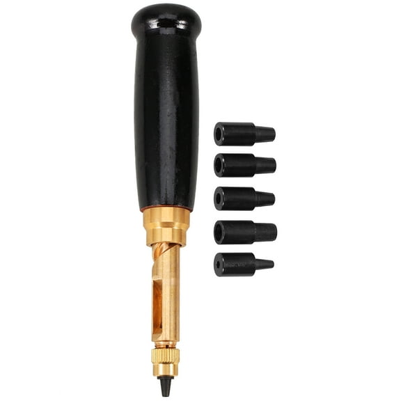 Raindrops 1 Set Leather Hole Punch for Diy Enthusiast with Multi Layer Fabric Punching and Adjustable Punch in Black