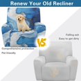 thumbnail image 4 of Kuiaobaty Marble Print Recliner Chair Cover Heavy Duty Reclining Sofa Slipcover Breathable Recliner Couch Cover Washable Reclining Slipcover with Pocket for Pets Kids, 4 of 8
