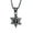 Black, variant on Silver Gold Black Jewish Star of David Cross Pendant Necklace Punk Biker Jewelry-Gold
