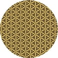 thumbnail image 1 of Ahgly Company Machine Washable Indoor Round Transitional Bright Gold Yellow Area Rugs, 5' Round, 1 of 7