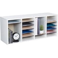 thumbnail image 6 of Literature Organizer  Compartments  Office and Classroom Mailbox with Adjustable Shelves  Wood Paper and Mail Sorter  Modern, 6 of 6