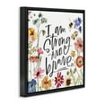 thumbnail image 3 of Stupell Industries I Am Strong & Brave Inspirational Botanical & Floral Painting Black Floater Framed Canvas Art Print Wall Art, 18 x 18, 3 of 9