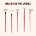 thumbnail image 4 of Iris Cosmetics Luminous Eye Brush Set (5 Pcs) - Golden, 4 of 5