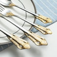 thumbnail image 2 of Ensemble de Vaisselle en Acier Inoxydable Doré 5 Pcs, 2 of 5