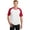 White/Red, variant on Sport-Tek Short Sleeve Colorblock Raglan Jersey T201 - Heather Grey/ Black - S