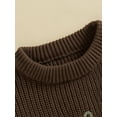 thumbnail image 6 of Suealasg Infant Boys Sweater Long Sleeve Letter Embroidery Jumper Tops 3M 6M 9M 12M 18M Baby Spring Fall Warm Knitwear, 6 of 7