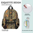 thumbnail image 5 of Camo and Branch Brown Pattern Cute School Backpack Bag for School with Padded Back and Adjustable Shoulder Straps 15.25"x11.5"x5.25", 5 of 5