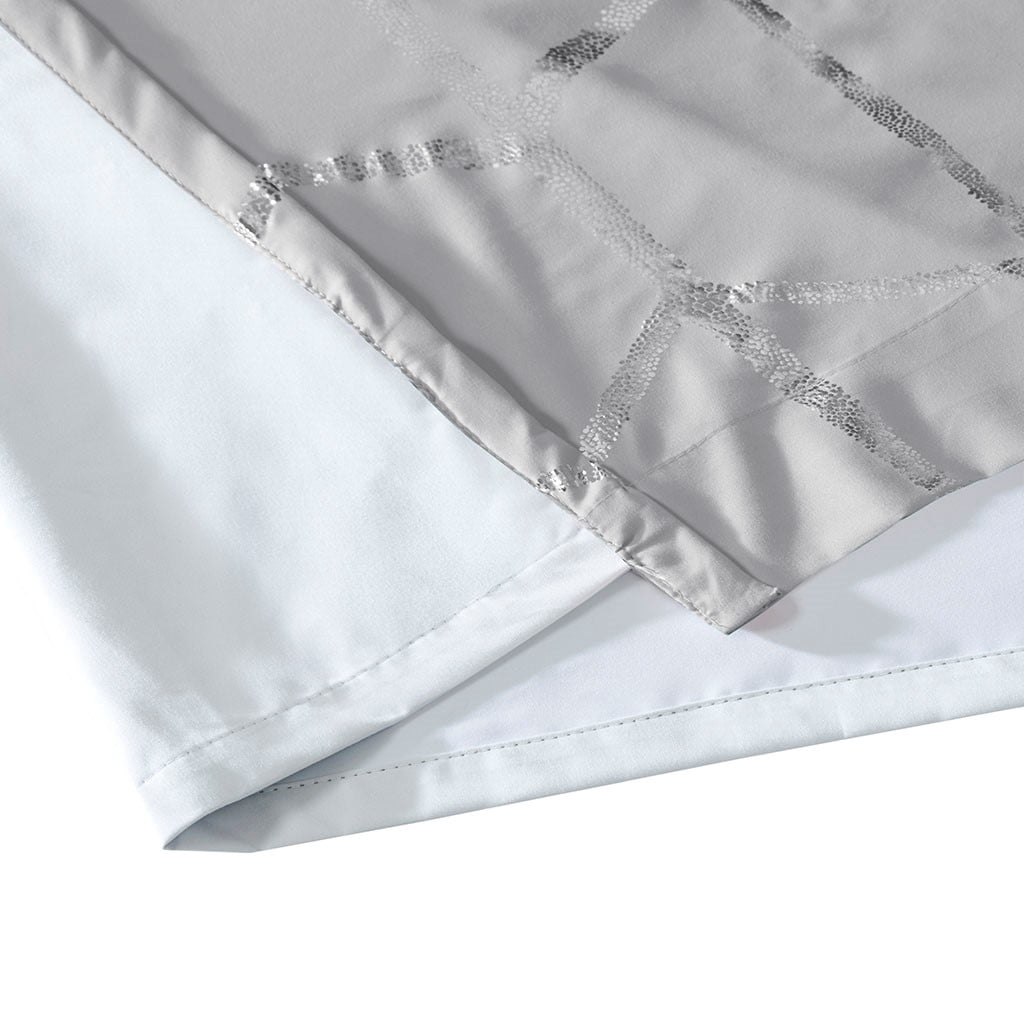 Blackout Metallic Print Grommet Top Curtain Panel (Only 1 Pc Panel)