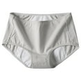 thumbnail image 3 of Xijirk Womens Underwear,Briefs Underwear Elongated Crotch Plus Size High Waisted Belly Cinching Breathable Daily Wear Style,Panties for Women,Dark Gray,M, 3 of 3