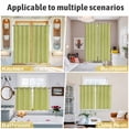 thumbnail image 6 of Vintage Fruit Green Kitchen Curtains Short 45 Inch Length, Farmhouse Retro Solid Color Linen Texture Grommet Bedroom Living Room Curtains, Light Filtering Cafe Curtain Drapes 2 Panels Set 84''x45'', 6 of 9