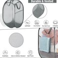 thumbnail image 5 of Paquete de 3 cestas de lavandería PENGJJMXG plegables de malla resistente con asas reforzadas, 5 of 5
