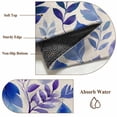 thumbnail image 6 of Purple Leaves Round Area Rug 6Ft Washable Circle Rugs for Bathroom Office, Spring Plants Rustic Vintage Botanical Non-Slip Carpet Floor Mats Indoor Outdoor Carpet Runner Aesthetic Home Decor, 6 of 8