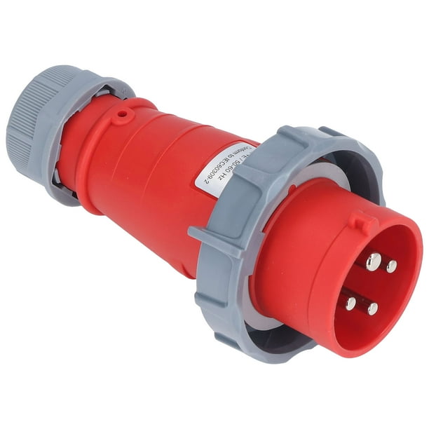 Enchufe De Aviación Impermeable, Conector Industrial De Contactos De Latón De Alta Eficiencia De 4 Pines 3P+E AC 380-415V 16A Para Interiores Y Exteriores