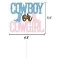 thumbnail image 2 of Decoración de tarta para baby shower con diseño de vaquero o vaquera, revelador de género, 2 of 5