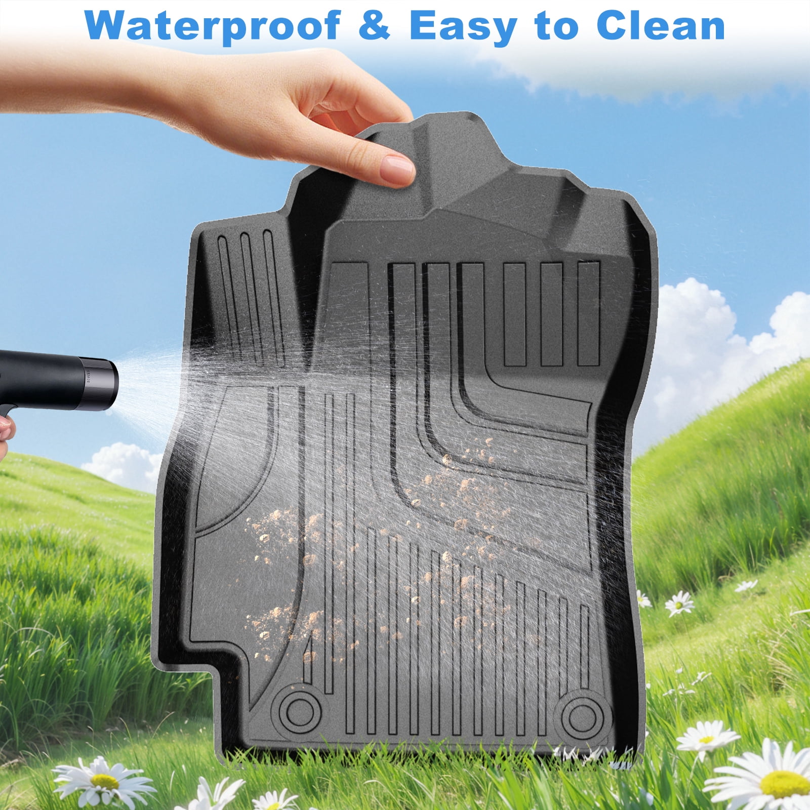 AOMSAZTO Floor Mats & Cargo Mats Fit for Jeep Renegade 2015-2023 - 1st & 2nd Row All Weather Protection Automotive Floor Liners &Trunk Mat ,Custom Fit Car Accessories