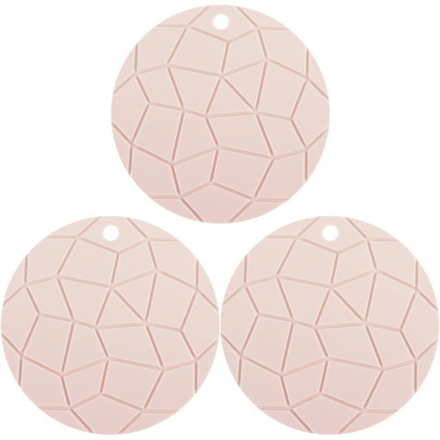 HEALEEP 3Ud Tapete Antideslizante De Silicona Para Cocina Encimeras Rosa Multiusos