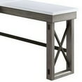 thumbnail image 2 of L Shape Writing Desk with Marble Lift Top and Sled Base Gray and White, 2 of 6