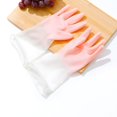 thumbnail image 3 of Guantes para lavar platos para el hogar, guantes de goma impermeables para mujeres que lavan ropa, guantes finos de látex para cuencos y cepillos para el hogar #2723, 3 of 5