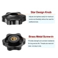 thumbnail image 4 of Uxcell 4 Pieces Star Knobs 1/4-20 Female Thread 32mm Head Through Hole Clamping Handles Nuts Black, 4 of 5