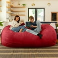 thumbnail image 3 of Jaxx 7 Foot Giant Bean Bag Sofa, Cinnabar, 3 of 7