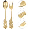 thumbnail image 2 of Stainless Steel Scoop Salad Spoon Metal Spoon Soup Spoon Appetizer Dessert Forks, 2 of 3