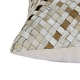 thumbnail image 5 of Ox Bay Brody 16" x 24" Ivory/Brown Woven Faux Hide Adult Decorative Lumbar Throw Pillow Cover, 5 of 9
