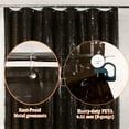 thumbnail image 3 of Shower Curtain Liner 3D Semi Transparent Heavy 8G Thick PEVA Waterproof Plastic Metal Grommets and Weighted Magnets 70 x 72 inches with Hooks Geometric Black, 3 of 8
