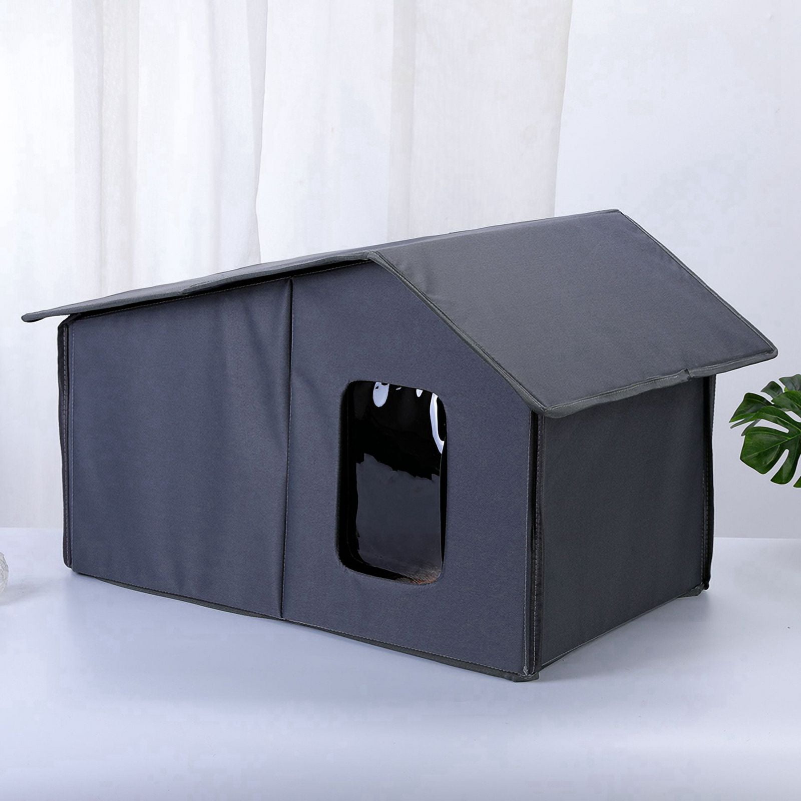 Pet Shelter Foldable Warm Cat House for Outdoor Cats Cat Bed Cats Dogs Shelter Weatherproof Cat Cave Keep Warm A